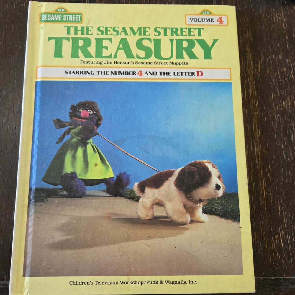 VTG The Sesame Street Treasury volume 4 starring the number 4 & letter D